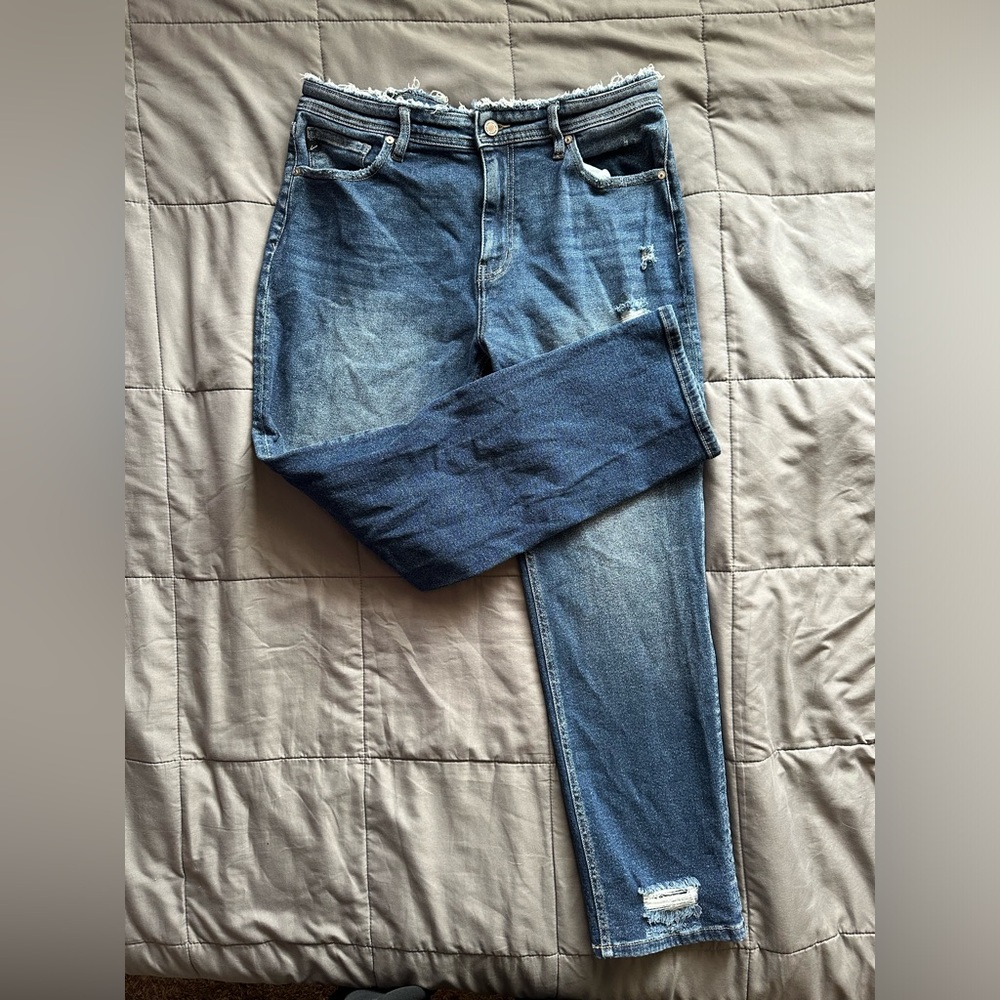 Distressed Blue Jeans - Women's